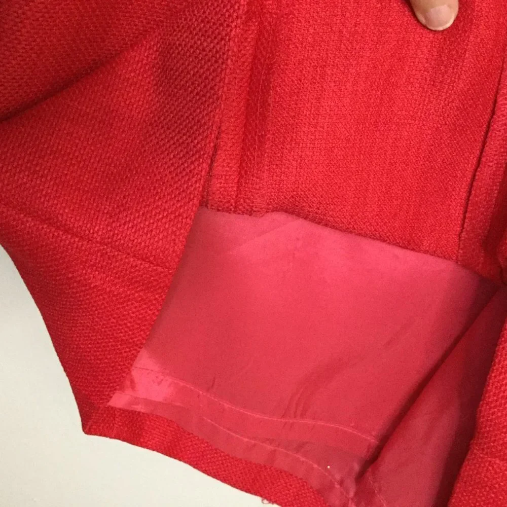 Muse Red Embellished Collar Sleeveless Dress - Picture 11 of 11